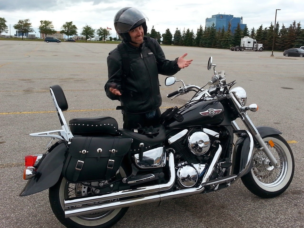 Richard Pietro with Motorcycle